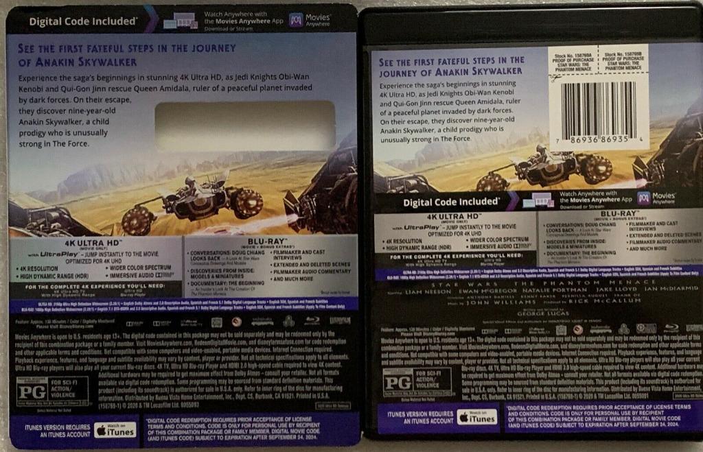 Star Wars - Trilogia Ep.1-3-UHD (Limited Edition) ( (4K UHD Blu-ray) (UK  IMPORT)