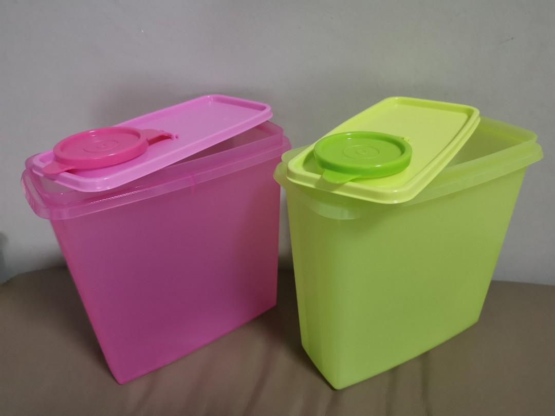 Tupperware Cereal Storer / Dispenser (2) Green and Pink