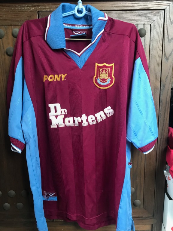 Oi SKINHEAD WEST HAM 1998 1999 HOME JERSEY HAMMERS PONY SZ MENS