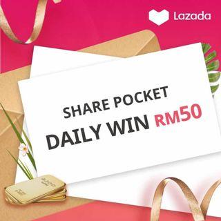 Win rm50 pocket money from lazada!