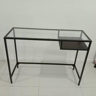 Writing desk with glass top