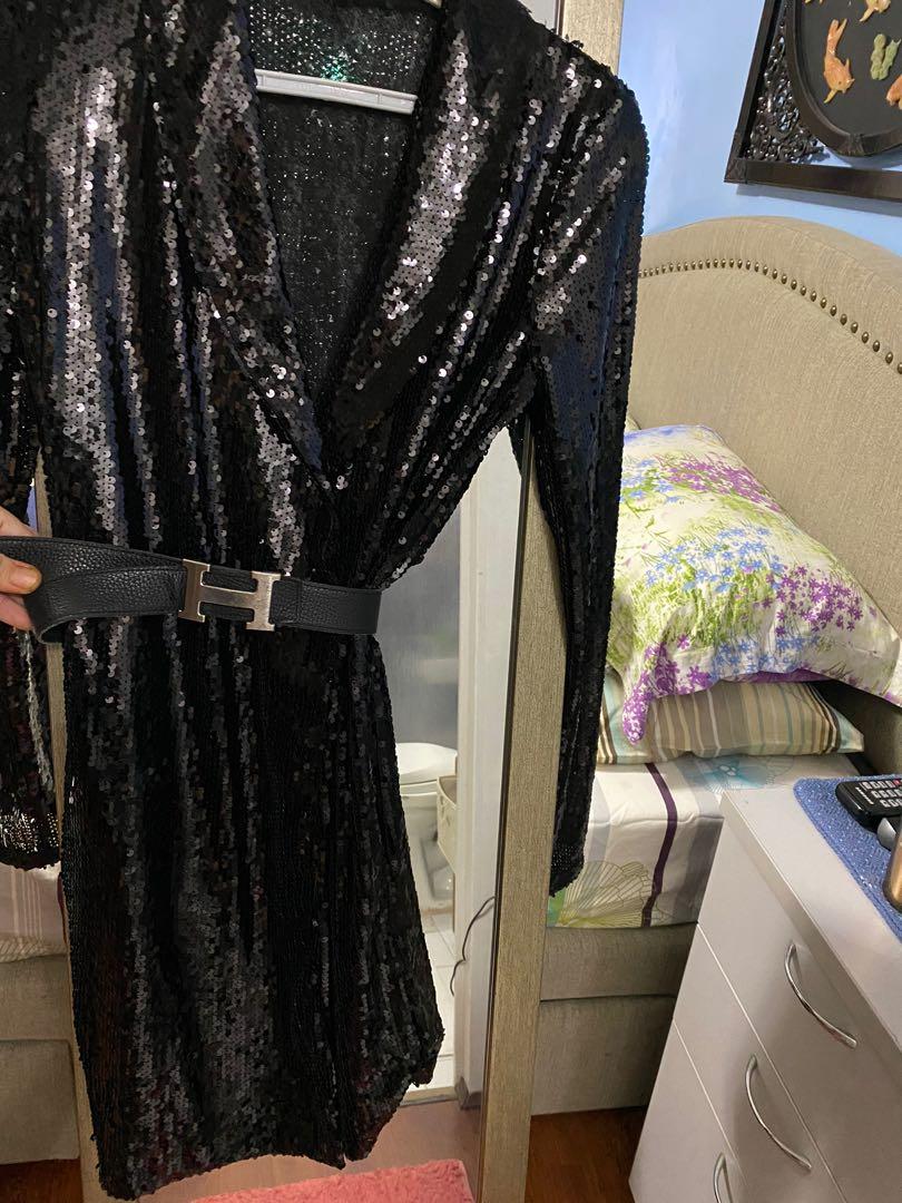 Sequin jacket top dress zara