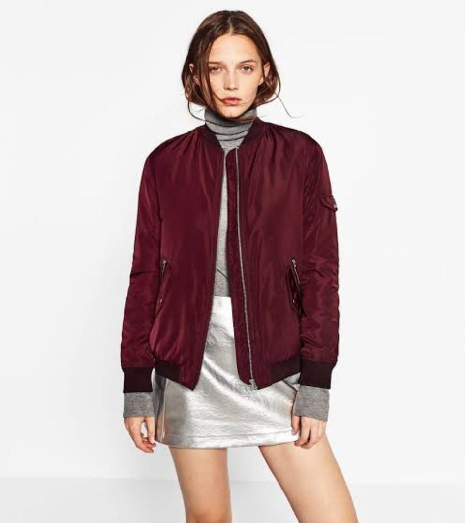 red wine bomber jacket