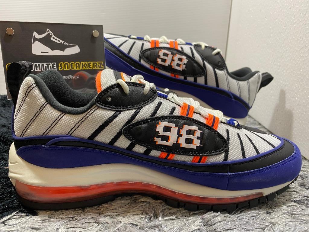 Air max 98 white deep royal blue hot sale
