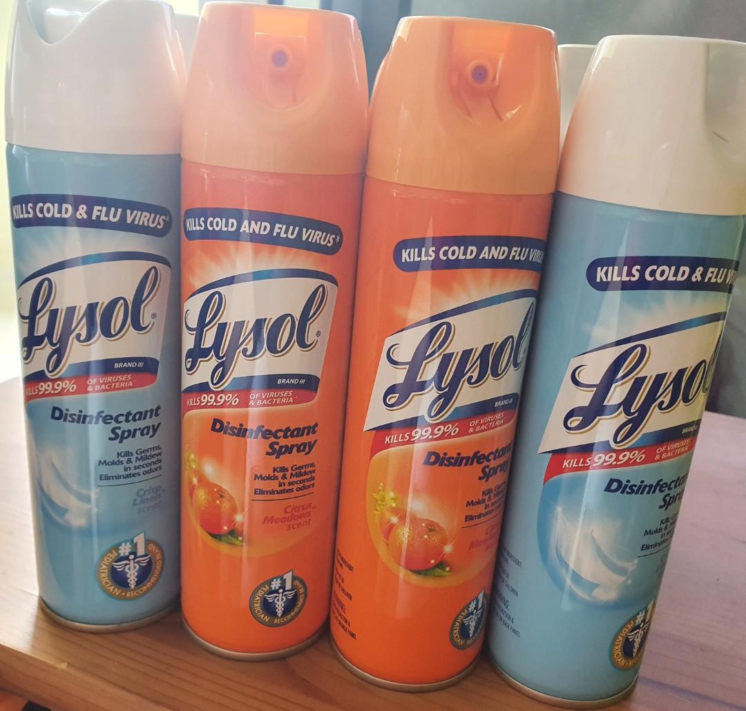 170g Lysol Disinfectant Spray, Furniture & Home Living, Cleaning