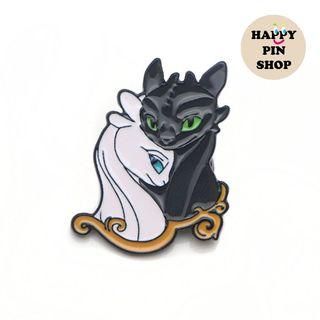 🐉 Toothless "How To Train Your Dragon", Light Fury Enamel Pins