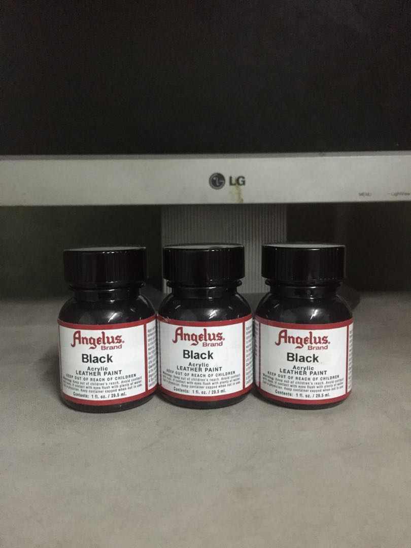 angelus leather paint black