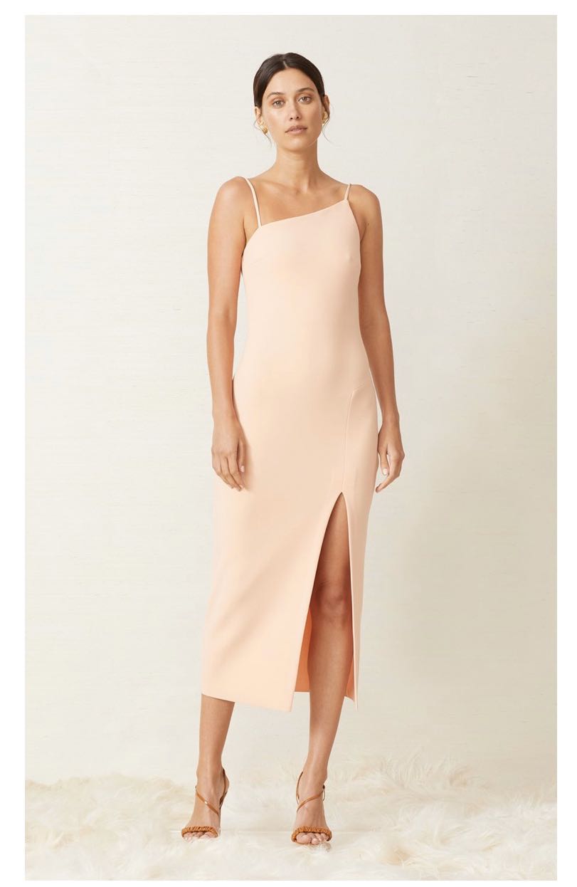 ulla asym midi dress