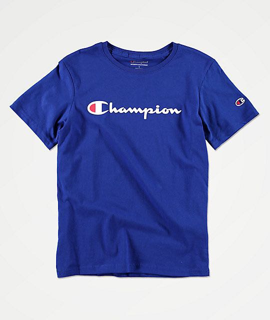 Champion tee blue clearance