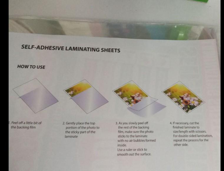 Pack Of 24, Self-Adhesive Laminating Sheets, Clear Letter Size 9 X