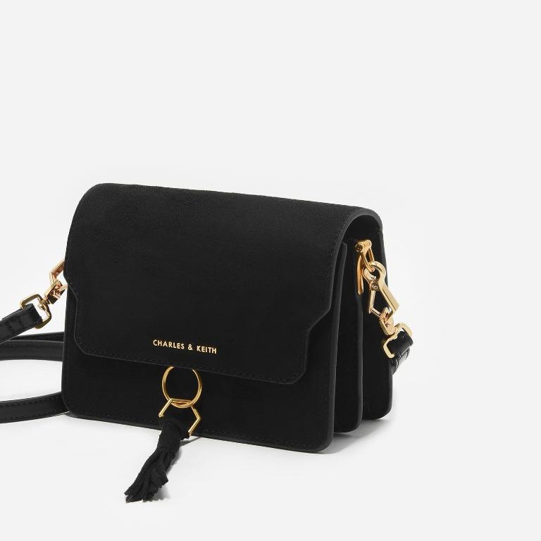 charles and keith tassel detail crossbody bag