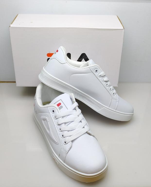 CLD Fila All White Low Cut Sneakers Women s Fashion Footwear