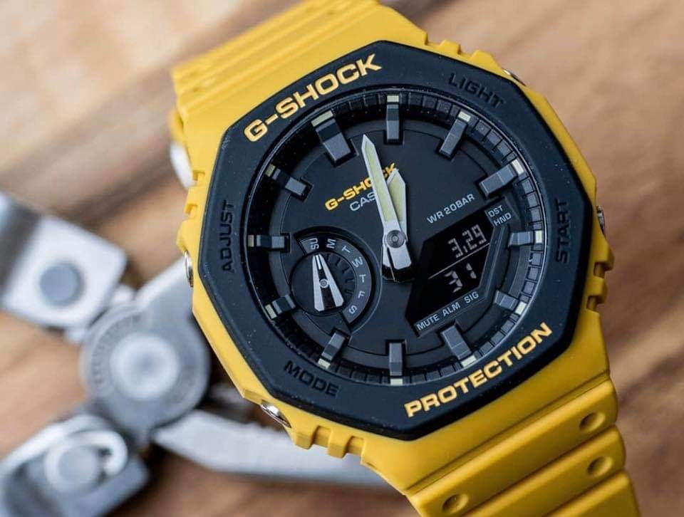 G shock casioak yellow discount