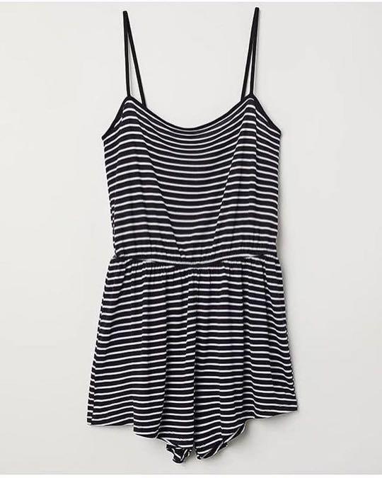 black and white jumpsuit h&m