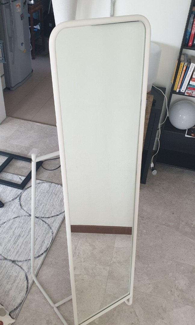 IKEA Standing mirror White, Furniture & Home Living, Home Decor