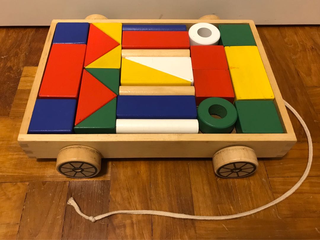 IKEA wooden blocks with roller tray, Babies & Kids, Baby Nursery & Kids