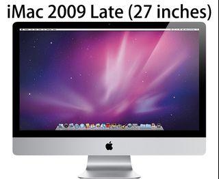 (顯卡有問題) 蘋果Apple iMac桌面桌上型一體式電腦 iMac 27 inches Late 2009 (6GB RAM) 2K Display