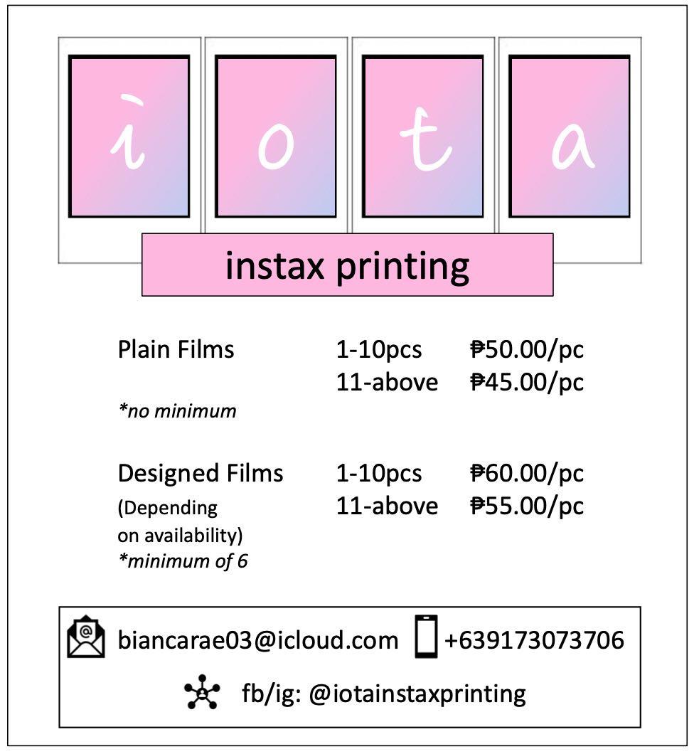 Instax printing (Category: Printers, Scanners & Copiers) located in Subic. Submitted by alohaaaaaaaa123 (Listing ID 1002320139, Image 1). Description: .