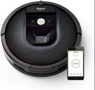 (K1301) iRobot Roomba 981 Robot Vacuum cleaner ideal for carpets with x10 Air Power carpet boost - multi room navigation - Dirt Detect technology - WiFi connected and programmable via app, Night Blue