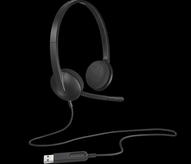 LOGITECH H340 USB COMPUTER HEADSET With Digital Audio Audio