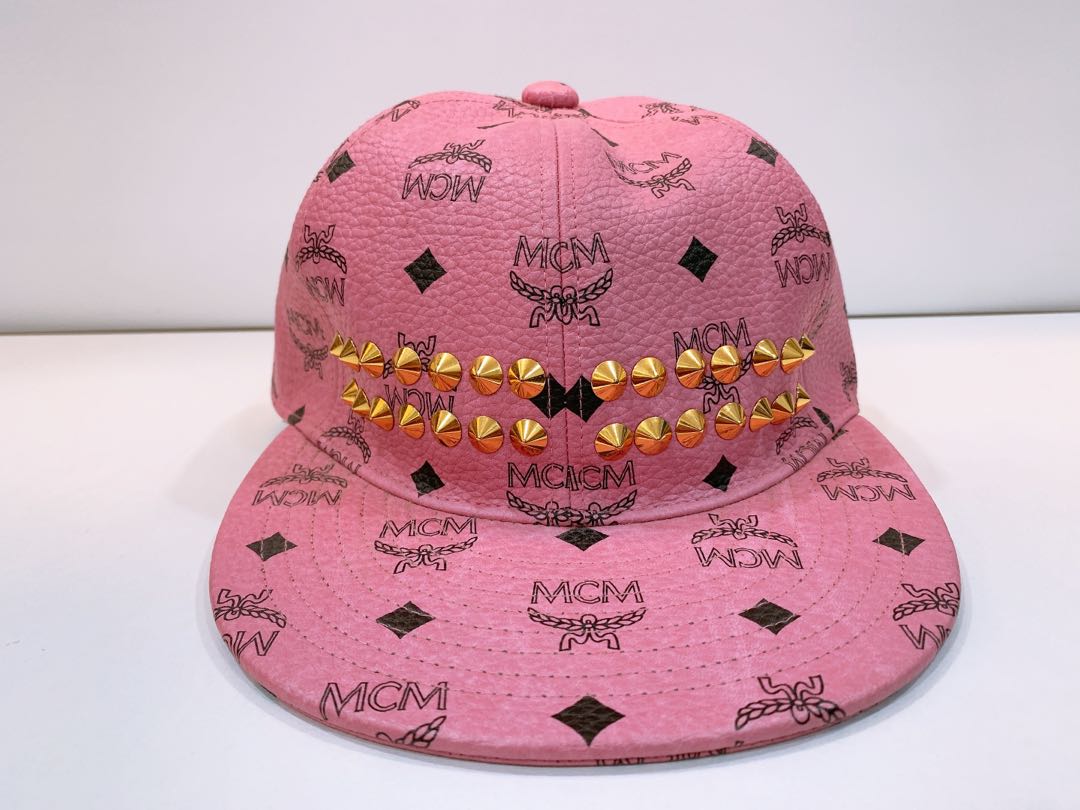 Pink mcm hat hotsell