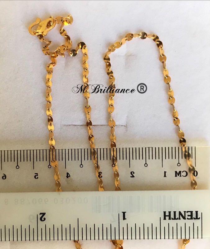 3.6mm 14K Yellow Gold Mirror Sparkle Link Valentino Chain Diamond Cut  Necklace 16