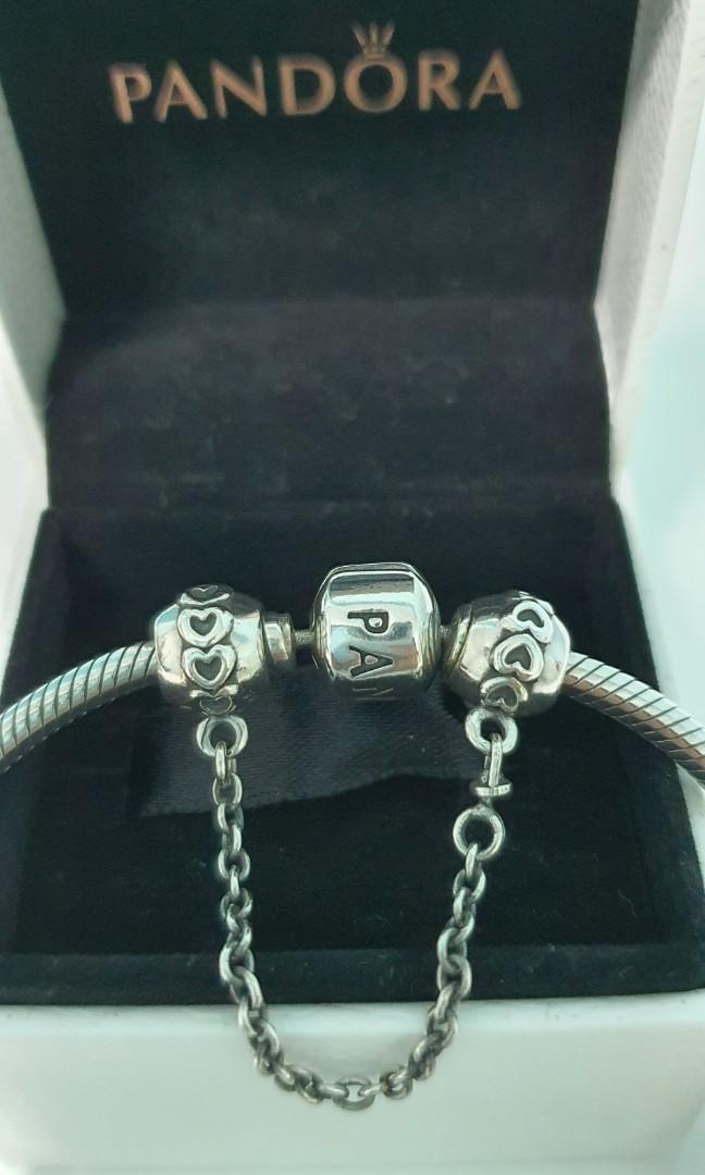Pandora Band of Hearts Safety Chain 