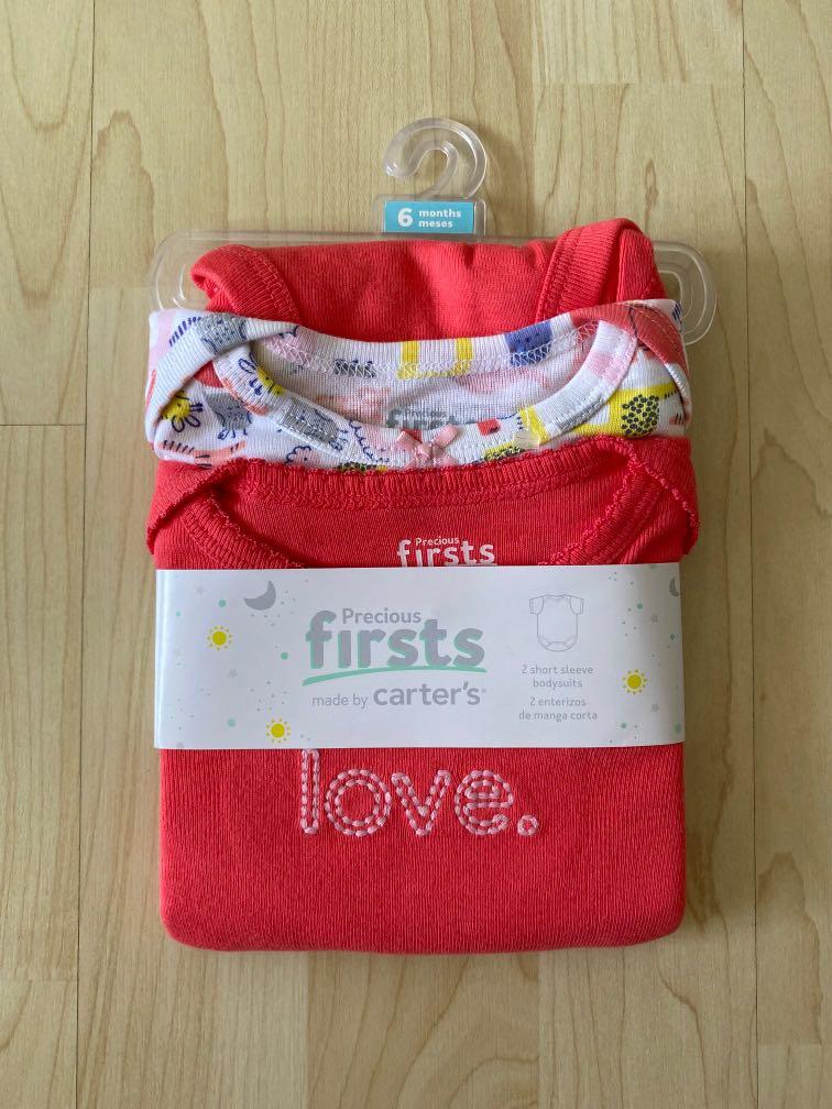 precious firsts made by carter's 6 short sleeve bodysuits