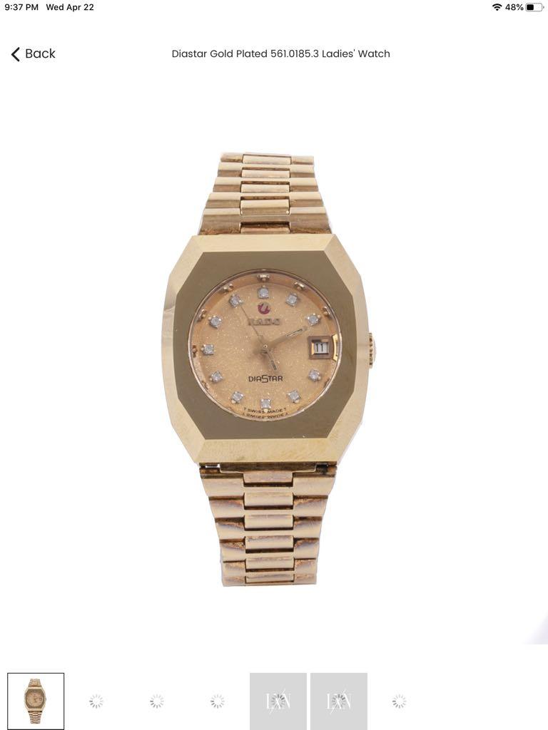 Rado Diastar Gold Plated 561 0185 3 Ladies Watch Luxury Watches On Carousell