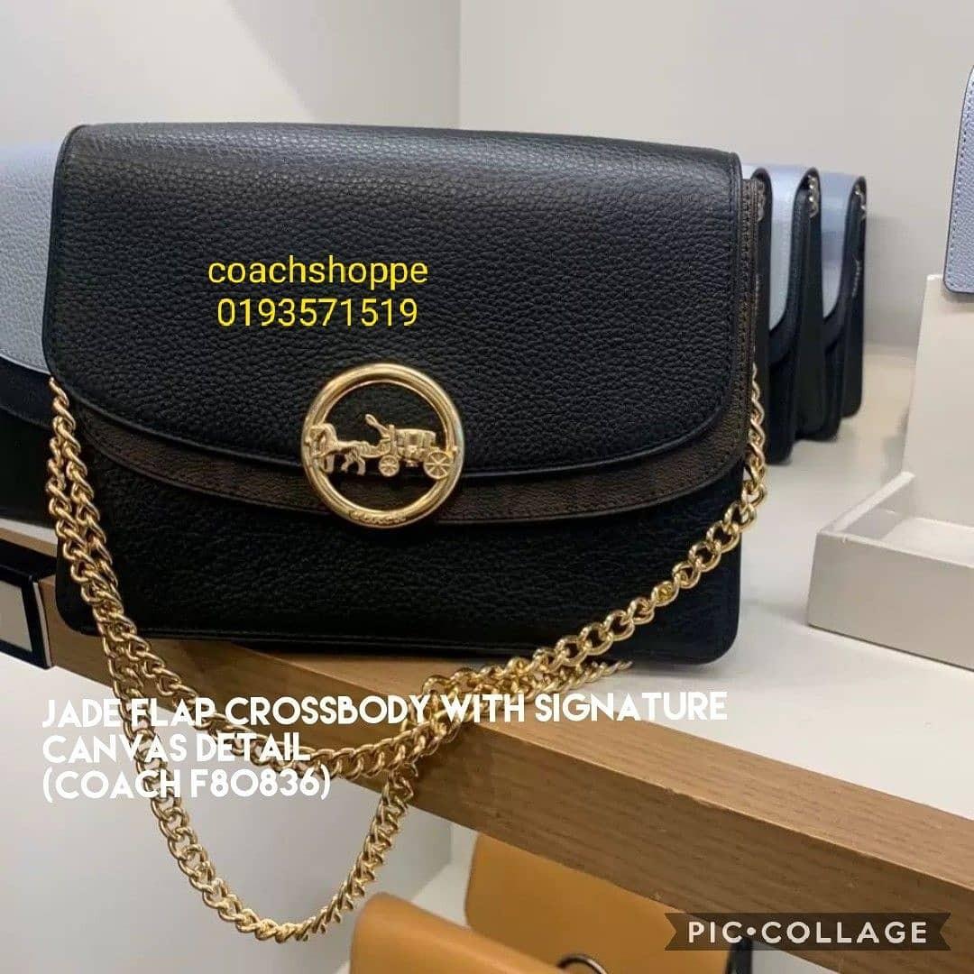 Jade flap top crossbody coach