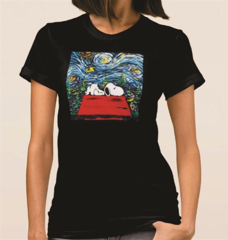 snoopy starry night t shirt