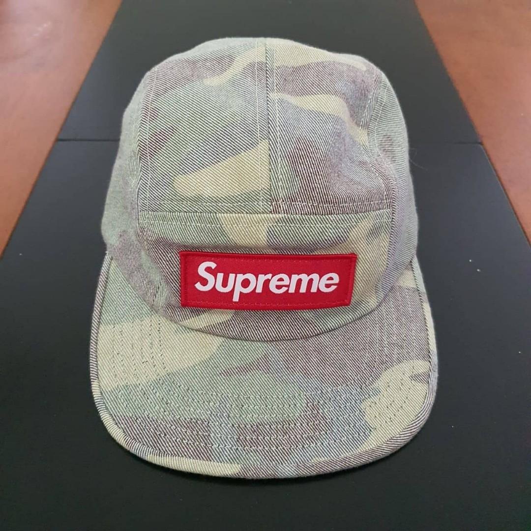 Supreme washed out camo camp cap outlet
