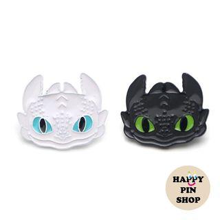 Toothless Head Enamel Pins (How To Train Your Dragon)