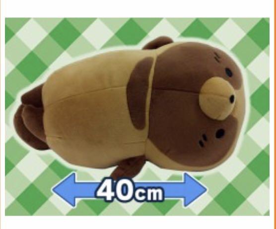 Raccoon and fox tanuki to kitsune big Plush Doll Stuffed toy 40cm From JAPAN