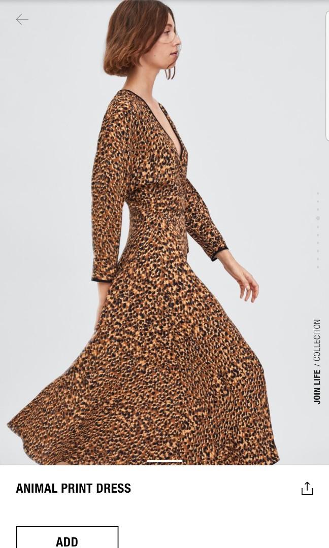Zara trf shop leopard dress