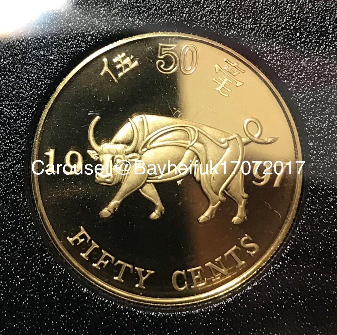 香港伍毫1997年【精鑄幣】【回歸紀念版金牛五毫】 香港舊版錢幣・紀念幣$150, 興趣及遊戲, 玩具& 遊戲類- Carousell