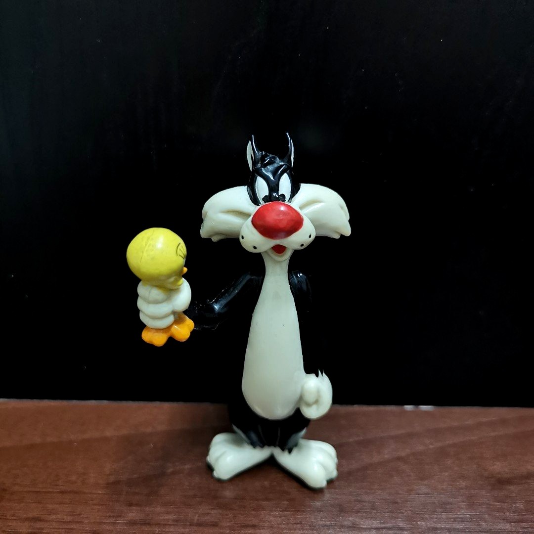 絕版 阿寶 翠兒 經典場面 華納公仔 中古 懷舊 Sylvester & Tweety Warner bros WB, 興趣及遊戲, 玩具 ...