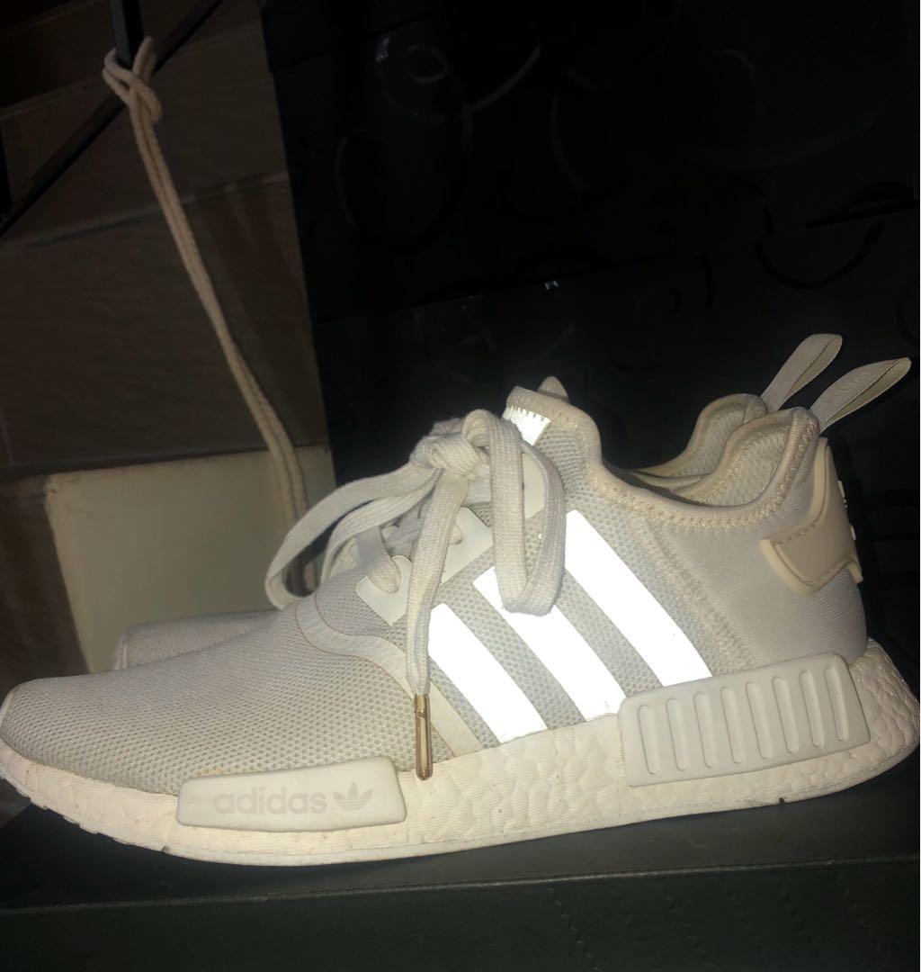 Nmd sales white reflective
