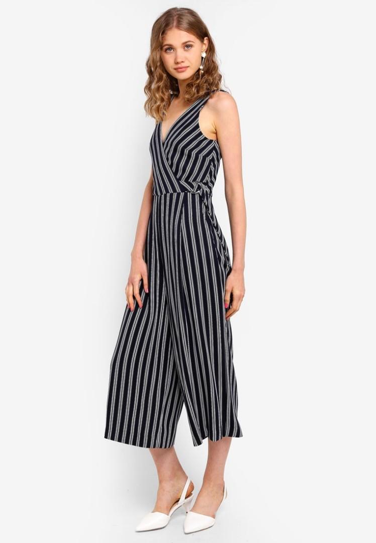 warehouse navy jumpsuit