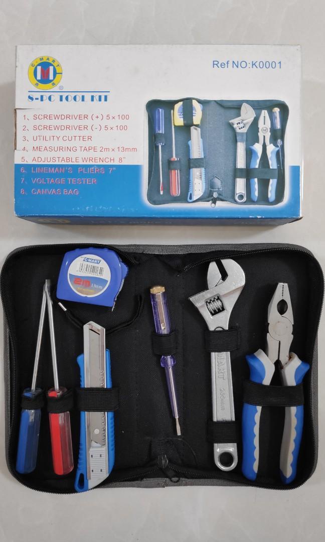 Brand New Tool Kits (Category: Home Improvement Tools & Accessories) located in Manila. Submitted by nic_knacks18 (Listing ID 1002364073, Image 1). Description: Brand new tool kits for your home/office. Travel friendly. With canvas bags per set. See pictures for inclusions. 🔧C-mart 8pc (2 sets available) php890 🔧C-mart 18pc (1 set) php1600 🔧Stanley 25pc (1 set sealed) php3200 Shipping by buyer. Grab or Lalamove. Mop: Bdo or Bpi.