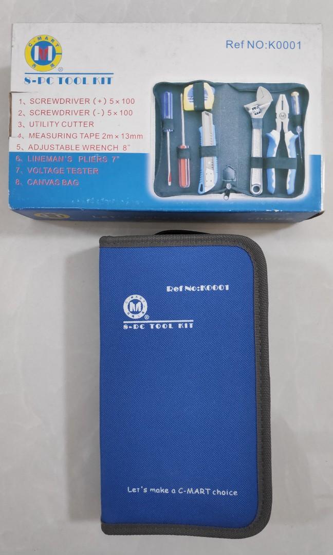 Brand New Tool Kits (Category: Home Improvement Tools & Accessories) located in Manila. Submitted by nic_knacks18 (Listing ID 1002364073, Image 2). Description: Brand new tool kits for your home/office. Travel friendly. With canvas bags per set. See pictures for inclusions. 🔧C-mart 8pc (2 sets available) php890 🔧C-mart 18pc (1 set) php1600 🔧Stanley 25pc (1 set sealed) php3200 Shipping by buyer. Grab or Lalamove. Mop: Bdo or Bpi.