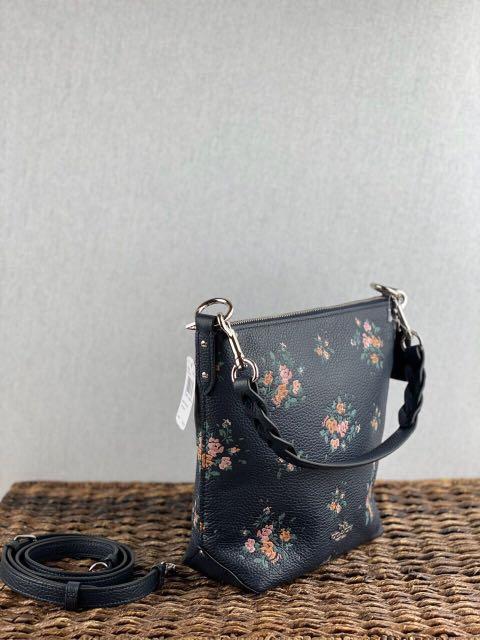 Coach Abby Mini Duffle with Rose Bouquet Print in Midnight Multi
