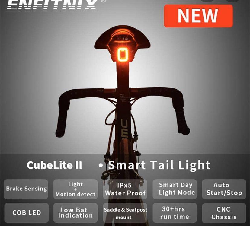 EnfitNix Cubelite II Brake Sensing Smart Bicycle Tail Light