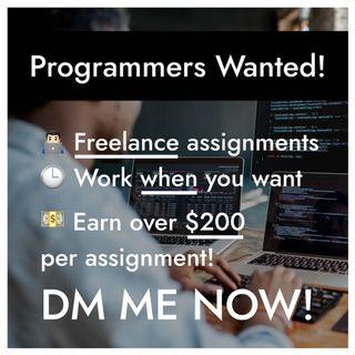 Freelance coding assignments! Work when you want!!