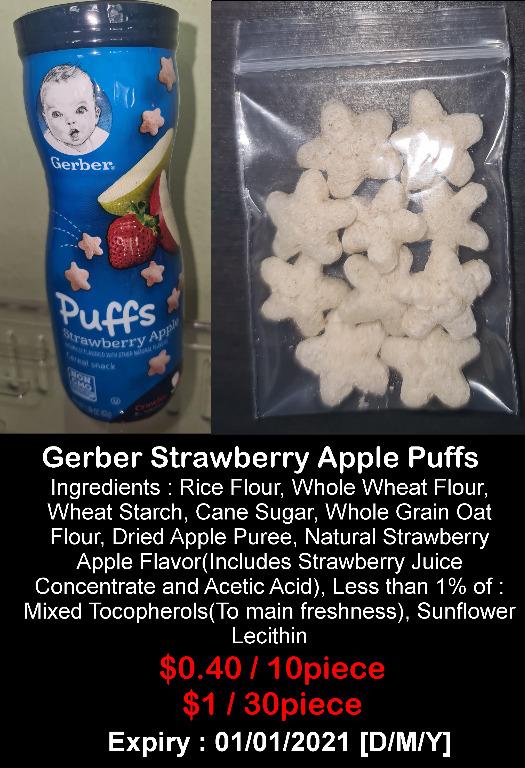 Can hamsters eat gerber on sale puffs