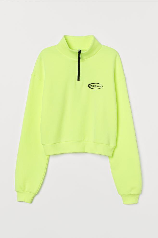 Cropped neon sweater clearance