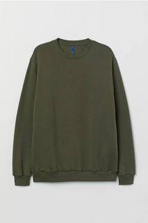 H&M Olive Green Crewneck Sweatshirt