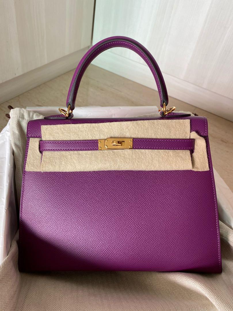 Hermes Anemone Kelly 28 GHW, Luxury, Bags & Wallets on Carousell