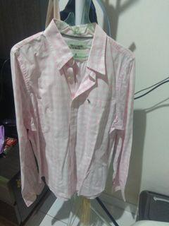 Kemeja abrecrombie pink kotak