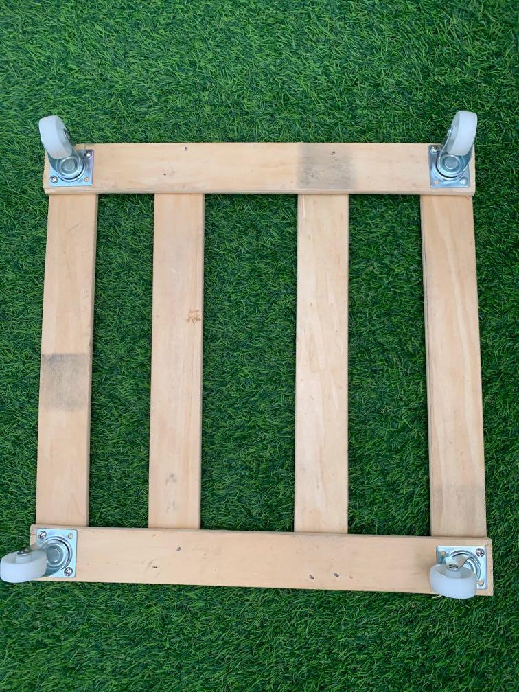 Lightweight wooden pallet with wheels, Everything Else on Carousell